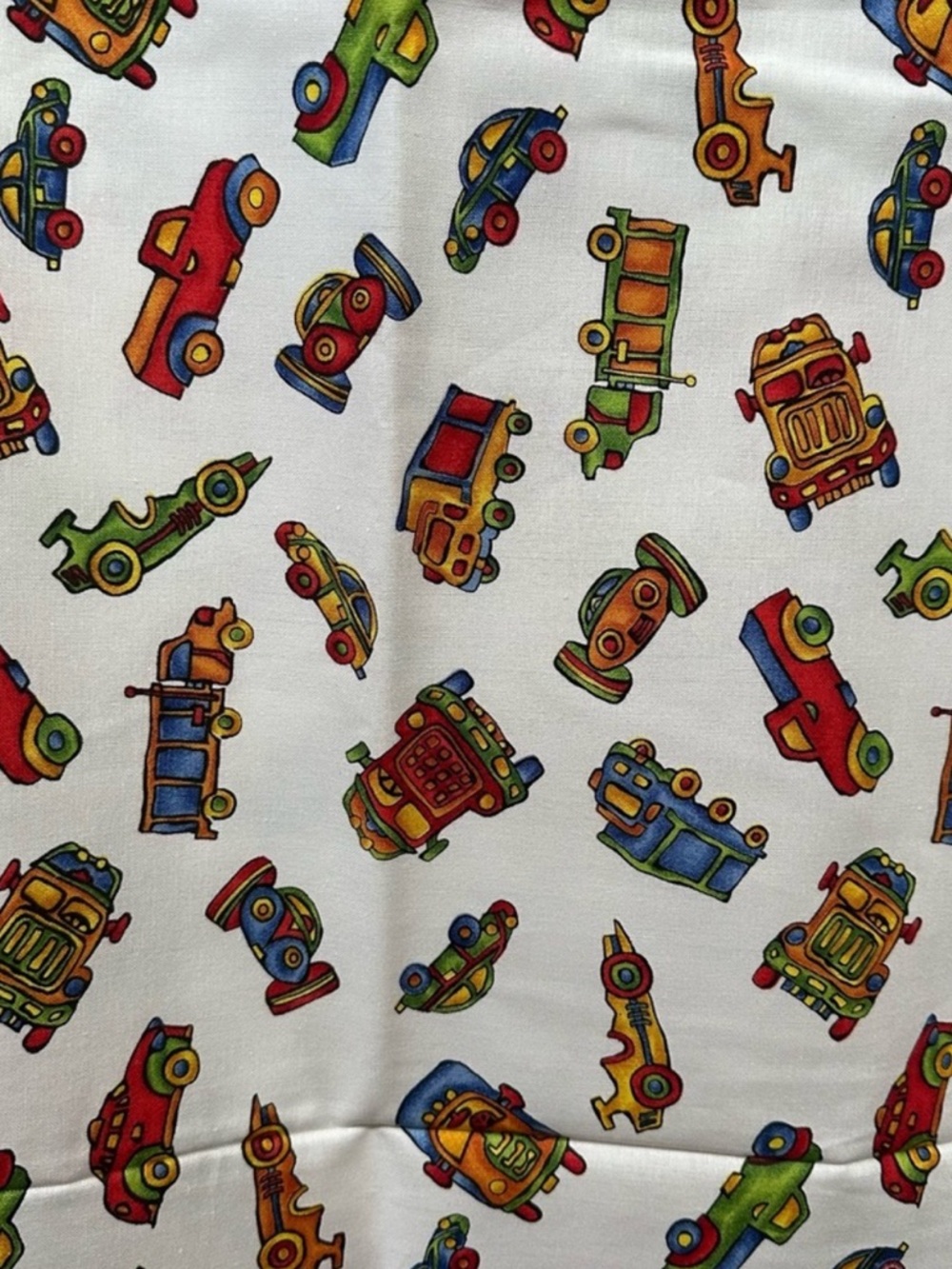 Vintage Cars Trucks Juvenile Fabric Cotton 3 Yards